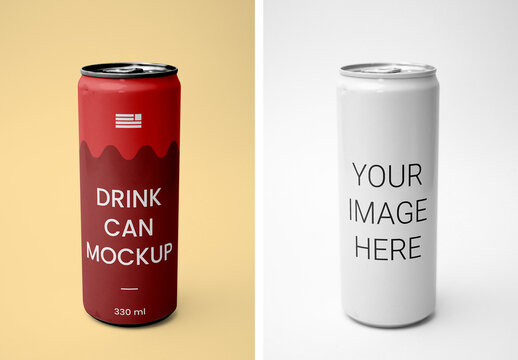 Standing Can Mockup
