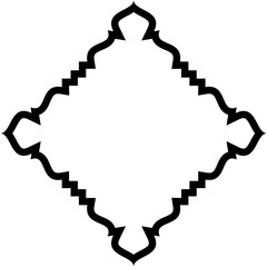 Fototapeta na wymiar Islamic Amblem Design Bold Line Black Stroke silhouettes Design pictogram symbol visual illustration