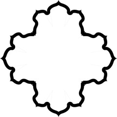 Islamic Amblem Design Bold Line Black Stroke silhouettes Design pictogram symbol visual illustration