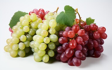 Fototapeta premium group of grapes color isolated on white background