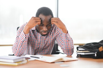 African American student passing exam