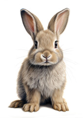 Obraz premium Bunny isolated on the transparent background PNG. 