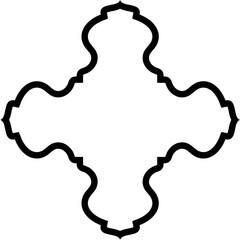 Islamic Amblem Design Bold Line Black Stroke silhouettes Design pictogram symbol visual illustration