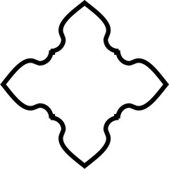 Islamic Amblem Design Bold Line Black Stroke silhouettes Design pictogram symbol visual illustration