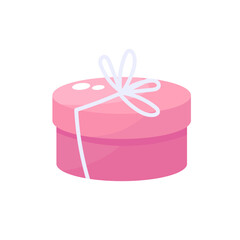 Gift box icon in flat color style Present for birthday anniversary valentine's day