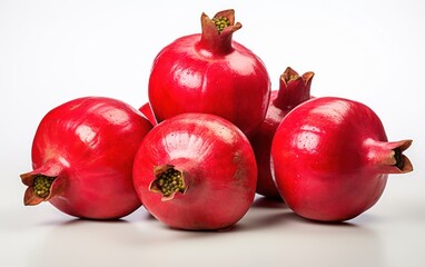 bund of pomegranate isolated on white background