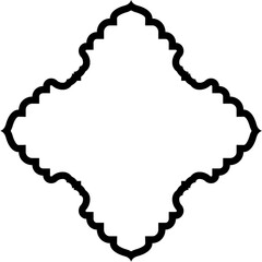 Islamic Amblem Design Bold Line Black Stroke silhouettes Design pictogram symbol visual illustration
