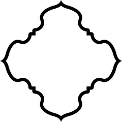 Islamic Amblem Design Bold Line Black Stroke silhouettes Design pictogram symbol visual illustration