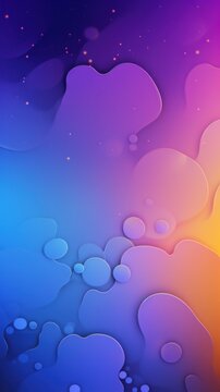 A colorful background with bubbles and stars