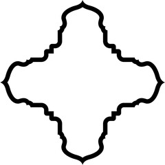 Islamic Amblem Design Bold Line Black Stroke silhouettes Design pictogram symbol visual illustration