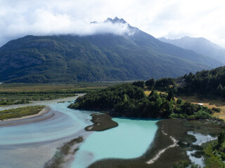 R&iacute;o camino Carretera Austral, Patagonia, Chile. Sudamerica.