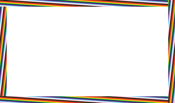 striped colorful frame in progress pride flag colors. border for text in concept of celebration of pride month 2024