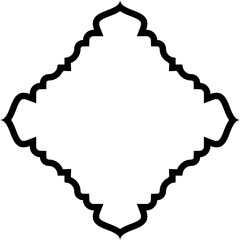 Fototapeta premium Islamic Amblem Design Bold Line Black Stroke silhouettes Design pictogram symbol visual illustration