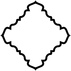 Islamic Amblem Design Bold Line Black Stroke silhouettes Design pictogram symbol visual illustration