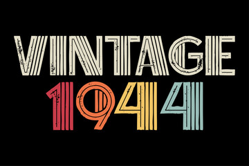 Vintage 1944 Birthday T-Shirt Design