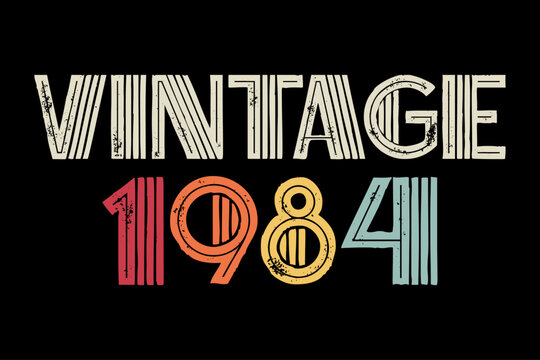 Vintage 1984 Birthday T-Shirt Design