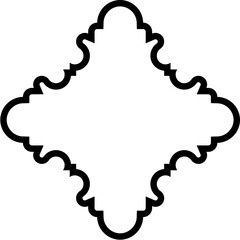 Islamic Amblem Design Bold Line Black Stroke silhouettes Design pictogram symbol visual illustration