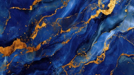 Cobalt blue and golden textured backdrop in a seamless pattern.
