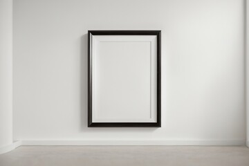 Frame mockup Living room wall poster mockup Modern interior design contemporary design The simplicity of a blank frame on a white wall holds the potential for infinite variations and styles 