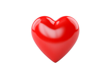 Fototapeta premium 3D red heart shape on transparent background
