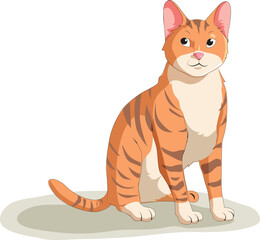 Cat Isolated Graphic Vector Illustration