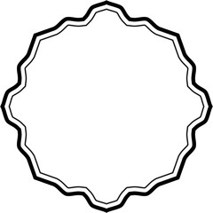 Islamic Amblem Design double lines Black Stroke silhouettes Design pictogram symbol visual illustration