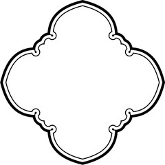 Islamic Amblem Design double lines Black Stroke silhouettes Design pictogram symbol visual illustration