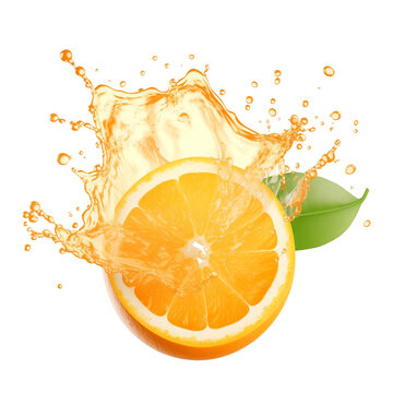 recommend clip art: Orange With Juice Splash Isolated on Transparent Background
                    
