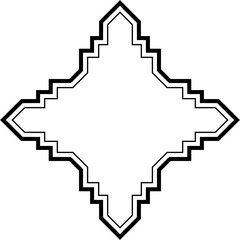 Islamic Amblem Design double lines Black Stroke silhouettes Design pictogram symbol visual illustration