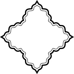 Islamic Amblem Design double lines Black Stroke silhouettes Design pictogram symbol visual illustration