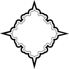 Islamic Amblem Design double lines Black Stroke silhouettes Design pictogram symbol visual illustration