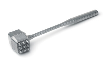 Dual sided metal meat mallet