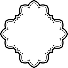 Islamic Amblem Design double lines Black Stroke silhouettes Design pictogram symbol visual illustration