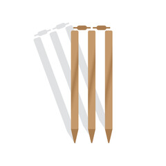 cricket wicket for a sports game vector illustration
 - obrazy, fototapety, plakaty
