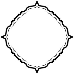 Islamic Amblem Design double lines Black Stroke silhouettes Design pictogram symbol visual illustration