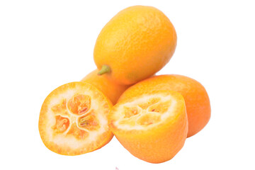 Kumquat fruit isolated on white