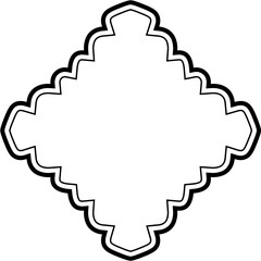 Islamic Amblem Design double lines Black Stroke silhouettes Design pictogram symbol visual illustration