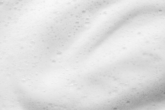 Abstract white soap foam bubbles texture background