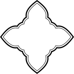 Islamic Amblem Design double lines Black Stroke silhouettes Design pictogram symbol visual illustration