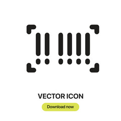Bar Code icon vector. Linear-style sign for mobile concept and web design. Bar Code symbol illustration. Pixel vector graphics - Vector.