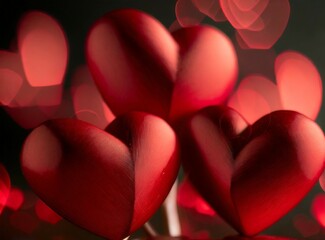 Red hearts background