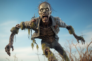 Fun zombie - 3D Illustration