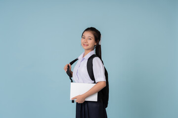Presenters for Asian female high school students in the field of education use them on websites or...