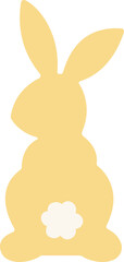 Cute bunny back vector