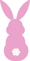 Cute bunny back vector