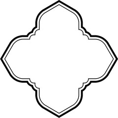 Islamic Amblem Design double lines Black Stroke silhouettes Design pictogram symbol visual illustration