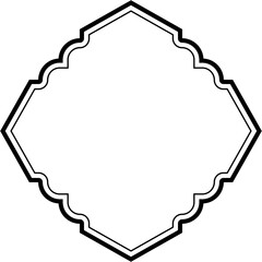 Islamic Amblem Design double lines Black Stroke silhouettes Design pictogram symbol visual illustration
