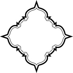 Islamic Amblem Design double lines Black Stroke silhouettes Design pictogram symbol visual illustration