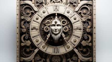 Fototapeta premium clock. board game. new games for children. Interactive games for the whole family. old clock on the wall