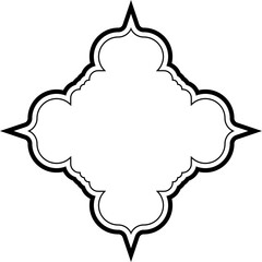 Islamic Amblem Design double lines Black Stroke silhouettes Design pictogram symbol visual illustration